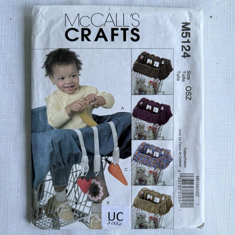 Shopping Cart Liner with Pocket and Toys 5124 Sewing Pattern Crafts UC